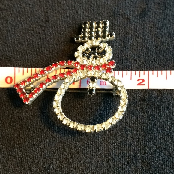 Vintage NWOT Christmas Snowman Brooch - Picture 3 of 4